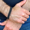 thumbnail image 2 of CRUCIBLE MEN'S MATTE BLACK AGATE STONE BEADED ADJUSTABLE BRACELET, 2 of 4