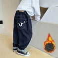 thumbnail image 2 of JUMEYU Jeans for Teens Boy's Skinny Fit Slim Fashion Stretch Jeans Pant Size 13-14 (Blue,13-14 Years), 2 of 6