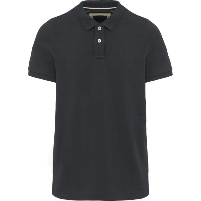 Kariban - Polo Vintage para Hombre (Carbón Retro)