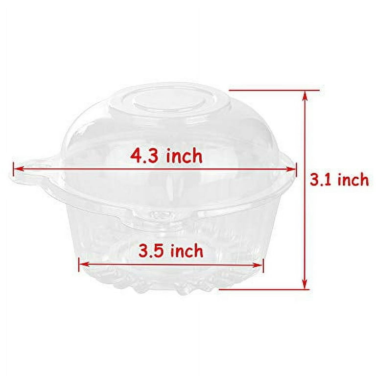 Ccdes 100/200/500pcs Individual Cupcake Container Single Compartment  Cupcake Carrier Holder Box Muffin Dome Holders Cases Boxes Cups Pods