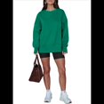 thumbnail image 1 of Sudaderas de Gran Tamaño para Mujer, Sudaderas con Capucha de Larga con Abertura para el Pulgar, Camisetas con Abertura Lateral, Tops Estilo Y2K Verde S, 1 of 10