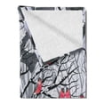thumbnail image 2 of Winter Soft Flannel Fleece Throw Blanket, Bullfinches on Trees Winter City Park Snow Cold Weather Immigrant Birds Design, Cozy Plush for Indoor and Outdoor Use, 70" x 90", Grey Coral, by Ambesonne, 2 of 5