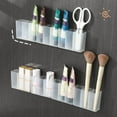 thumbnail image 5 of Mupvlun Mini Wall-Mounted Storage Organizer Box, 3 Compartment Transparent Cosmetic Storage Box for Storing Makeup Brushes, Lipstick (2 Pcs), 5 of 6