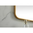 thumbnail image 6 of Elegant Decor Soft corner metal square mirror 30x30 inch in Brass, 6 of 10