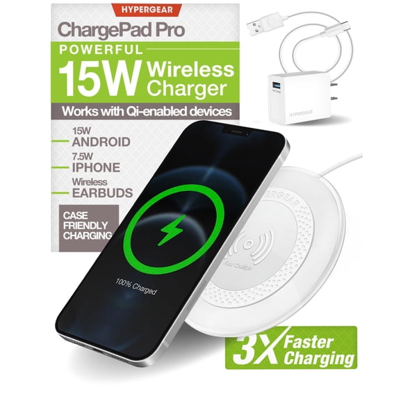 Cargador inalámbrico HyperGear ChargePad Pro de 15 W de carga rápida