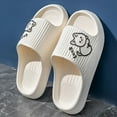 thumbnail image 4 of KEXE Water Shoes For Women Women's Cat Design Open Toe Slippers Non Slip Thick Cushioned Sole Summer Daily Slides（size:38，White）, 4 of 9