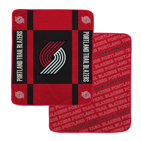 Pegasus Portland Trail Blazers 60" x 70" Reverse Block Wordmark Double-Sided Ultra Cozy Blanket