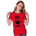 thumbnail image 3 of Come to the Darkside We Have Coffee Womens Fitted Plus Size Graphic Tee Brisco Brands 2X, 3 of 5