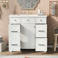 thumbnail image 2 of Bellemave 36" Bathroom Vanity with Sink, Free Standing Single Bathroom Vanity Set with 1 Cabinet and 3 Drawers, Wooden Bathroom Cabinet with Top Combo Set（White), 2 of 11