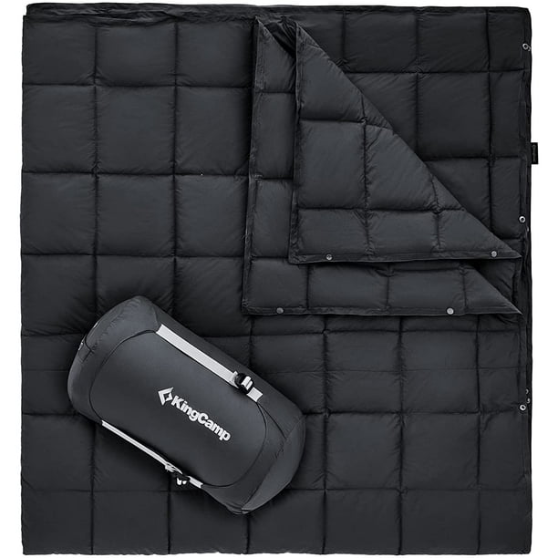 KingCamp Queen Size Camping Blanket, Packable Wearable Warm Compact Alternative WaterResistant