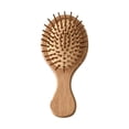 thumbnail image 1 of Peine de madera con cerdas de madera, cepillo para desenredar y peinar el cabello de mujer, 1 of 5