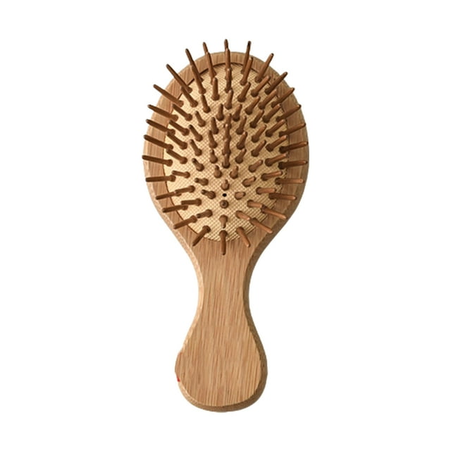 Peine de madera con cerdas de madera, cepillo para desenredar y peinar el cabello de mujer