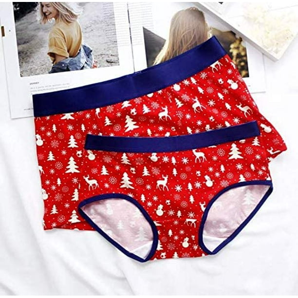 USAHTOOQ SALES Couples Matching Underwear, Set of 2 Pieces, Christmas  Valentines Man : L / Woman : XS