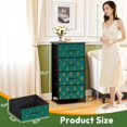 thumbnail image 2 of 4 Drawer Vertical Storage Dresser Vintage Art style copper floral with Wood Top Fabric Pull Drawers, 2 of 8