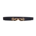 thumbnail image 1 of enjoywould Women Waist Belt Elastic Adjustable Regular Fit Contrast Color Fitted Match Clothes Faux Leather Comfortable Women Waistband Waist Accessory, 1 of 6