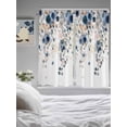 thumbnail image 3 of Navy Blue Flowers Living Room Curtains 2 Panel, Spring Floral Elegant Pastoral Watercolor Cafe Window Treatment, Extra Long Farmhouse Bedroom Bathroom Kitchen Curtains Drapes 104"x72", 3 of 6