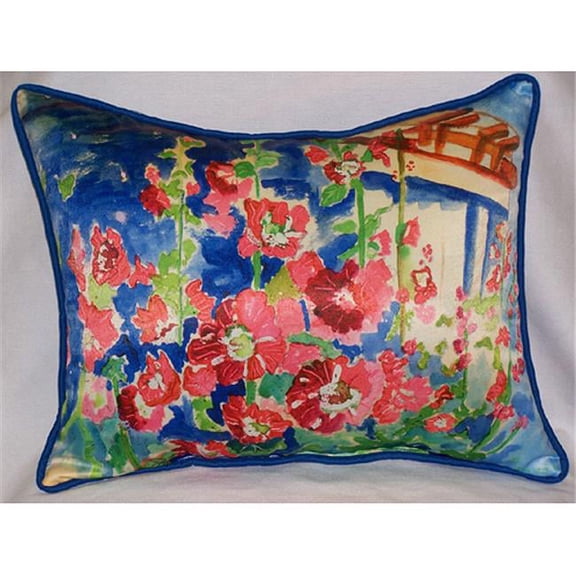 Hollyhocks Art Only Pillow 16''x20''