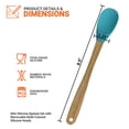 thumbnail image 2 of Spatula Cooking Utensils Silicone Rubber Mini Wood Handle Heat Resistant Nonstick Set of 5 Exultimate, 2 of 7