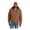 Duck Brown, variant on Unisex Duck Cloth Hooded Work Jacket | Zip Up Outerwear for Men & Women with Insulated Hood & Hand Warmer Pockets