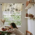 thumbnail image 6 of Yellow Beige Flower Kitchen Valances for Windows 42x18 Inch Kitchen Curtains Valances Rod Pocket Farmhouse Shabby Chic Wildflower Bathroom Window Valances for Window Treatment Decor, 6 of 6