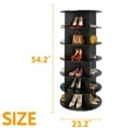 thumbnail image 3 of SpaceAid Rotating Shoe Rack Tower 6 Tier, Display Lazy Susan, Black, 23.2"D x 23.2"W x 54.2"H, 3 of 6