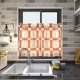 thumbnail image 4 of Yayeee Kitchen Curtains Tier Pair Light Filtering 27"x24" Rod Pocket Short Cafe Window Panel, Beige Geometric, 4 of 7