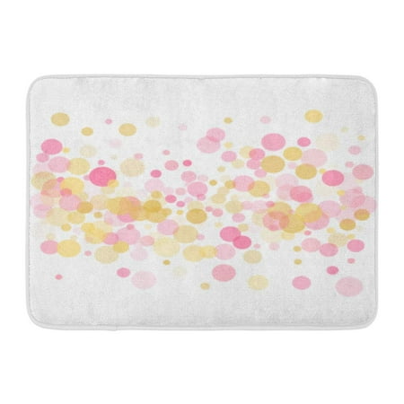 Christmas Bath Confetti KDAGR Rose Gold Confetti Circle for Christmas Holiday Pink and Color Round Dots Circles Chaotic Scatter Rich Doormat Floor Rug Bath Mat 23.6x15.7 inch ()