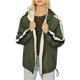 thumbnail image 1 of Sanctuary Clothing - Parka con rayas para mujer, verde, grande, 1 of 1