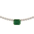 thumbnail image 2 of Delina - 11.50 Carat Emerald and Diamond Tennis Necklace, 2 of 4