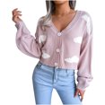 thumbnail image 2 of Turilly Womens Jackets Ladies Women Fashion Casual Baiyun Knitted Cardigan Loose Long Sleeve Sweater, 2 of 3