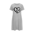 thumbnail image 4 of Generic Women's Cotton Nightgown Sleepwear Short Sleeves Nightshirt Casual Print Sleepdress Loose Comfy Pajama, 4 of 6