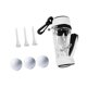 thumbnail image 5 of Bolsa de bolas de golf PU Cuero con 3 bolas y 3 camisetas con gancho Ligero Portable Golf Accesorio de golf Organizador de bolsa de almacenamiento, 5 of 8