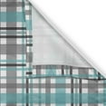 thumbnail image 6 of Ambesonne Teal Stripe Valance & Curtain, Continuing Plaid Design, 55"x36", Seafoam Grey White, 6 of 7