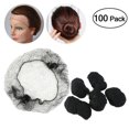 thumbnail image 1 of 100pcs Hair Nets Invisible Elastic Edge Mesh (Black), 1 of 6