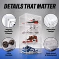 thumbnail image 4 of Kicks & Co XL Clear Plastic Shoe Storage Box, Stackable with Lids for Sneakers up to Size 13, 2 Pack, 4 of 10