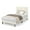 beige twin, variant on Gaderth Platform Bed Frame with Headboard, Corduroy Upholstered Bed with Wooden Slats, Quiet Design Metal Support, Modern Bedroom Furniture,No Box Spring Needed