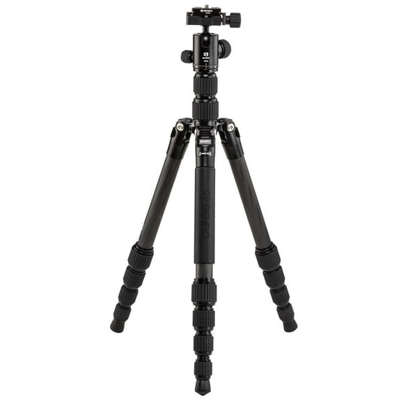 Benro Tripster 0 Series Carbon Fiber Travel Tripod/Monopod, with 5-Section Legs, Black