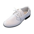 thumbnail image 3 of Kogui Boys Casual Dress Shoes Boy's Casual Dress Oxford Comfort Uniform Formal Fashion Sneaker Shoes Size 2.5 (White,Big Kids 2.5), 3 of 7