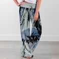 thumbnail image 2 of Womens Wide Leg Pants Womens Spring/Summer High Waist Pants Printed Fashion Flower Print Waist Wide Leg Pants High Waist Pants for Women High Waist Pants Women, 2 of 10
