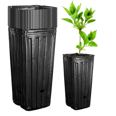20Pcs Plastic Deep Nursery Treepots,7.8" Tall Flower Plant Container Pots