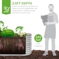 thumbnail image 3 of PetFurnishn 63in Oval Metal Raised Garden Bed, Customizable Outdoor Deep Root Backyard Planter, Stackable Design for Gardening, Vegetables, Flowers, Herbs w/ 275 Gallon Capacity - Silver, 3 of 7