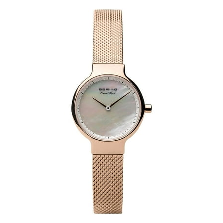 Bering Time Max René Collection Rose Gold Stainless Steel Case and Milanese Strap with White Dial Women's Watch. 15527-364