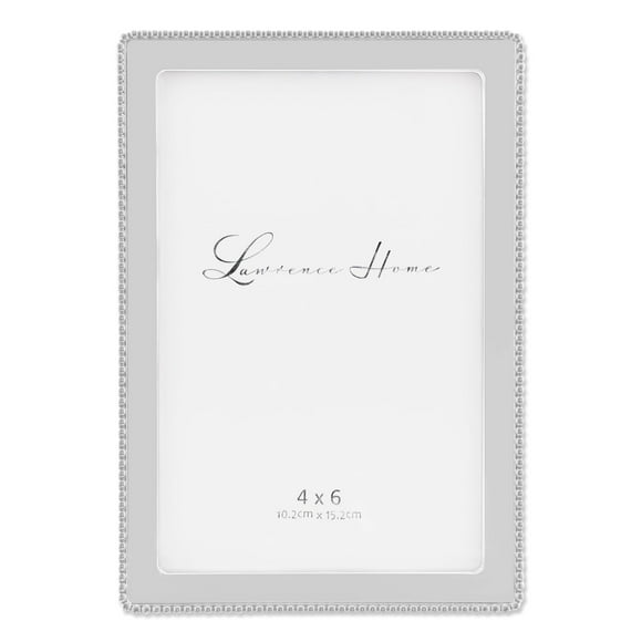 Marco de fotos Lawrence Frames, metal plateado, 10 x 15 cm