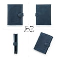 thumbnail image 5 of Contact's GenuineLeather Passport Holder with Airtag Slot RFID Blocking Passport Wallet Travel with SIM Card Removal Tool (Blue), 5 of 11