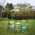 thumbnail image 5 of Metal Garden Arch, 81.3" Diameter x 114.2" High, Iron Birdcage-Shaped Garden Gazebo for Wedding Ceremony, Outdoor, Climbable Vine, Rose, Dark Rust Color, Black, 5 of 11