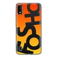 thumbnail image 1 of MUNDAZE Samsung Galaxy A01 Shockproof Clear Hybrid Protective Phone Case Orange Yellow Clear Funny Text Quote Fosho Cover, 1 of 5