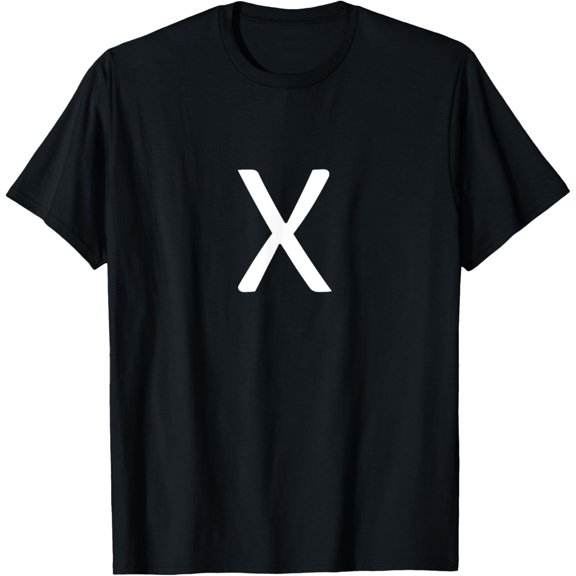 Letter X - Minimal Capital Alphabet To Spell Words Or Names T-Shirt men and women can wear, black, white, gifts