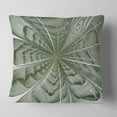 thumbnail image 2 of Designart Symmetrical Light Green Fractal Flower - Floral Throw Pillow - 18x18, 2 of 5