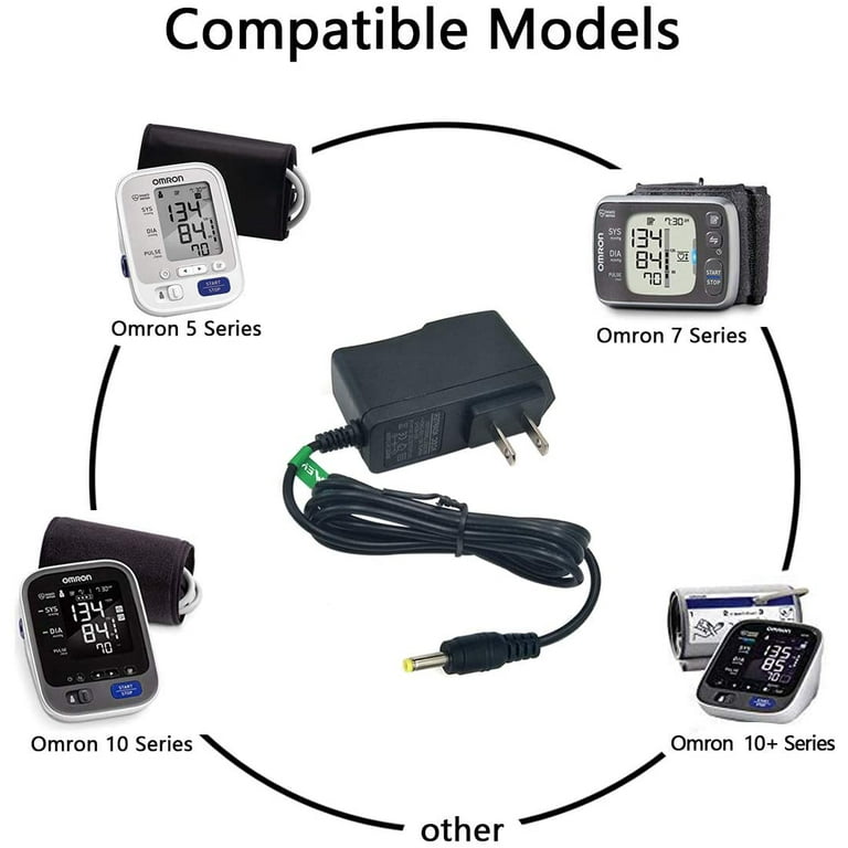 Omron Blood Pressure Monitor Replacement AC Adapter Model HEM-ADPT5 - 120V