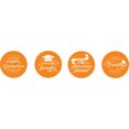 thumbnail image 2 of Darling Souvenir DIY 190 Pcs Graduation Theme Stickers for chocolate Candy Labels-Orange, 2 of 2